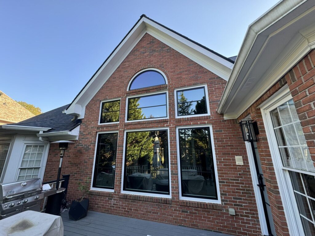 Process of installation of windows conducted by Top Notch Remodeling.